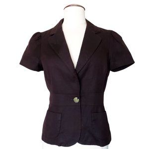 Banana Republic Brown Linen Short Sleeve Blazer